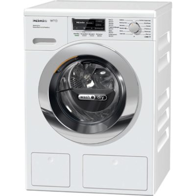 Miele WTH120 1600 Spin 7kg+4kg TwinDos Washer Dryer in Whte with Chrome Door Miele WTH120 1600 Spin 7kg+4kg TwinDos Washer Dryer in Whte with Chrome Door